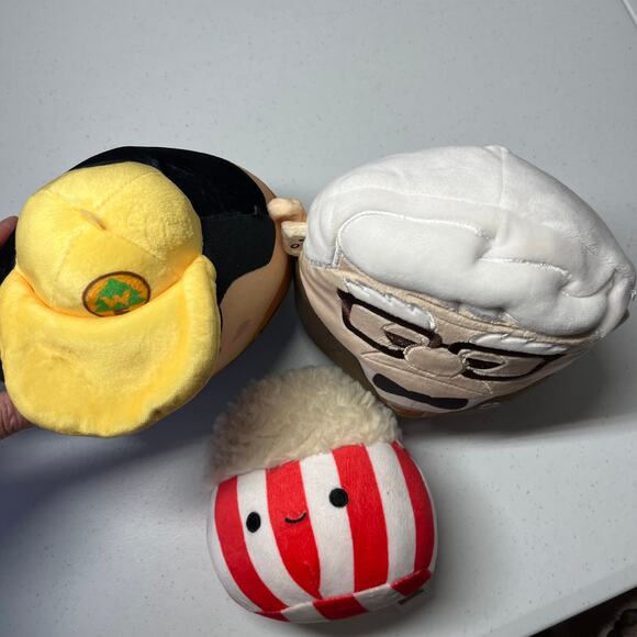 Disney Squishmallows Lot of 3 toys Movie "Up" Old Guy and Kid plus Popcorn GUC - Picture 13 of 16